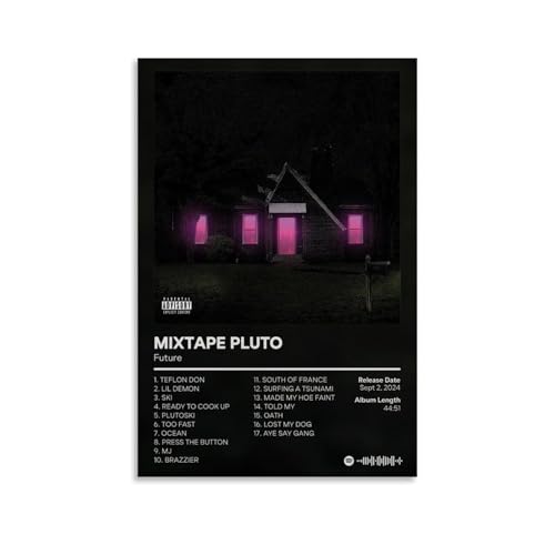 LKKHPEP Future Poster Mixtape Pluto-Album, Poster, Leinwand, Wandkunst, dekorative Wohnkultur, Gemälde für Wohnzimmer, Schlafzimmer, 30 x 45 cm, ungerahmter Stil LKKHPEP Future Poster Mixtape Pluto-Album, Poster, Leinwand, Wandkunst, dekorative Wohnkultur, Gemälde für Wohnzimmer, Schlafzimmer, 30 x 45 cm, ungerahmter Stil von LKKHPEP
