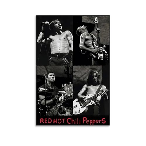 LKKHPEP Poster, Motiv: Red Hot Chili Peppers, Vintage, schwarzes Poster, Leinwand, Wandkunst, dekoratives Wohnkultur, Gemälde für Wohnzimmer, Schlafzimmer, 30 x 45 cm, ungerahmt LKKHPEP Poster, Motiv: Red Hot Chili Peppers, Vintage, schwarzes Poster, Leinwand, Wandkunst, dekoratives Wohnkultur, Gemälde für Wohnzimmer, Schlafzimmer, 30 x 45 cm, ungerahmt von LKKHPEP