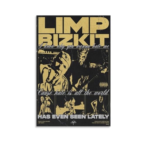 LKKHPEP Poster "Limp Bizkit", Metallband, Leinwand, Wandkunst, dekoratives Wohnkultur, Gemälde für Wohnzimmer, Schlafzimmer, 30 x 45 cm, ungerahmter Stil LKKHPEP Poster "Limp Bizkit", Metallband, Leinwand, Wandkunst, dekoratives Wohnkultur, Gemälde für Wohnzimmer, Schlafzimmer, 30 x 45 cm, ungerahmter Stil von LKKHPEP