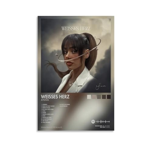 LKKHPEP Poster für Ayliva-Album-Weisses Herz-Poster, Leinwand, Wandkunst, dekoratives Wohnkultur, Gemälde für Wohnzimmer, Schlafzimmer, 50 x 75 cm, ungerahmter Stil LKKHPEP Poster für Ayliva-Album-Weisses Herz-Poster, Leinwand, Wandkunst, dekoratives Wohnkultur, Gemälde für Wohnzimmer, Schlafzimmer, 50 x 75 cm, ungerahmter Stil von LKKHPEP