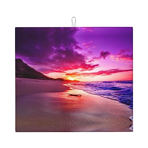 Schöne Strand-Trockenmatte für die Küche – schöne volldruckabsorbierende Abtropfmatte, hält Theken trocken und stilvoll von LKLDDPZB