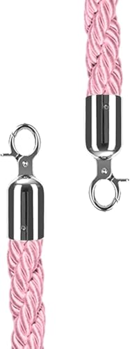 LKLNCXC Crowd Control Rope Seile Stanchions Hanfseil mit Haken, 3 5 6 10 Ft Queue Rope Barrier Post Hanging Lines for Hotel Entryway, Pink, 250 cm von LKLNCXC