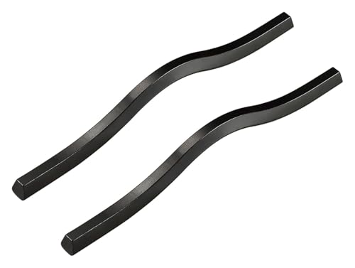 LKLNCXC Versteckte Möbelgriffe 2 Stück Schrankgriffe, Schwarze Küchentürgriffe, Schrankschubladengriffe, Möbelgriffe mit Schrauben, Aluminiumlegierung(Length 595mm) von LKLNCXC