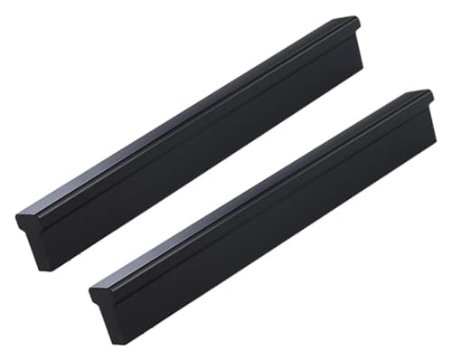 LKLNCXC Versteckte Möbelgriffe Möbelgriffe aus Aluminium, Schwarze Schranktürgriffe, T-förmige Schrankschubladengriffe for Küchenschränke, Schlafzimmergarderoben, 2 Stück(Length 800mm) von LKLNCXC