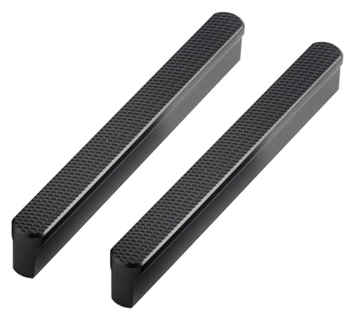 LKLNCXC Versteckte Möbelgriffe Schwarze Schubladengriffe, 2 Stück, Küchenschrankgriffe, solide Möbeltürgriffe mit Schrauben, Aluminiumlegierung(Length 300mm) von LKLNCXC