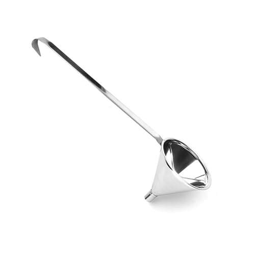 Trichter Trichter aus Edelstahl 304 mit langem Griff. Verdickter großkalibriger großer und kleiner Mini-Trichter. Mehrzweck-Öl-Wasser-Trichter von LKLNCXC