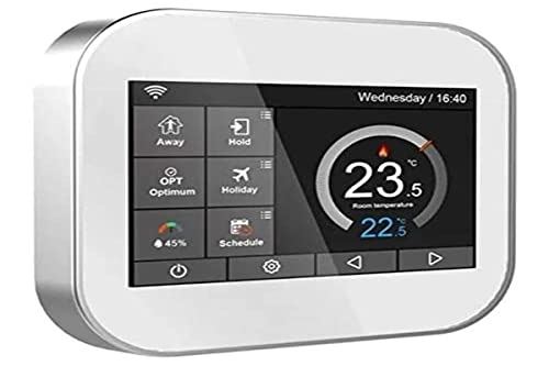 WiFi Thermostat mit LCD-Farbdisplay Touch Screen für Kessel mit App zur Kalibrierung der Temperatur von LKM security