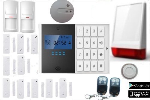 Alarm Wireless GSM komplett getimed Kit Alarmanlage Haus Shop Steuerwalze GSM Wireless Remote-Kontrolle mit Schutzhülle von LKM security