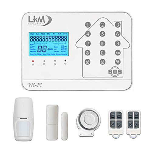 Drahtloser Hausalarm Atena LKM Security GSM-WiFi-Festnetz-Alarm, fernsteuerbar via 433MHz-Wireless-Sensoren von LKM security