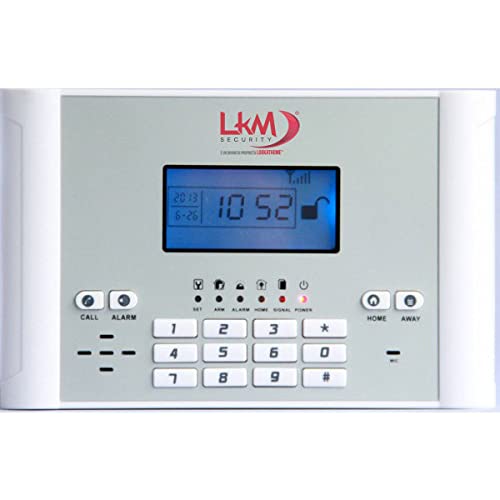 LKM Security M2C S4 Alarmanlage Komplettset ● 11-Teilig ● GSM - Wireless - Einbruchschutz - Außensirene - Weiß von LKM security