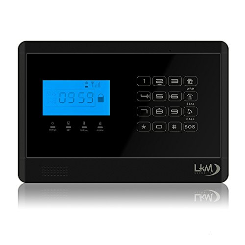 LKM Security M2E S4 Alarmanlage Komplettset | 11-Teilig | LCD Touch | GSM | Abschreckung | Wireless | Sicherung | schwarz von LKM security