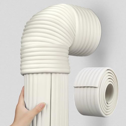 LKPMGOA 200CM Rohrisolierung Isolierung Heizungsrohre, Frei Schneidbar, Geräuschreduzierend, mit Selbstklebender Rückseite(White) von LKPMGOA