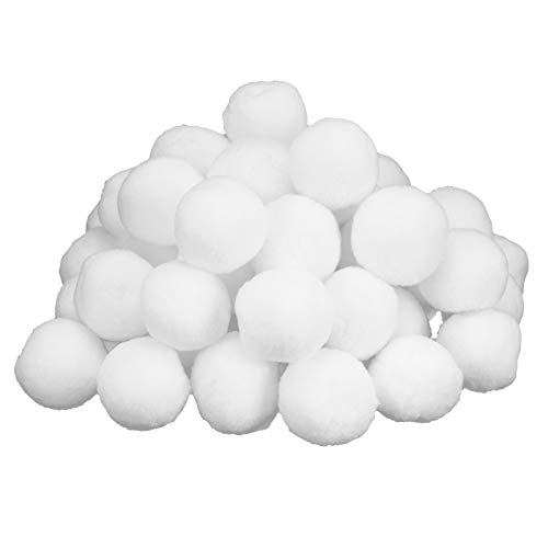 LKPOMI 50 Stück 7 cm Künstlicher Schneeball für Den Innenbereich, Schneeballschlacht-Set, Weihnachtsschneebälle für Kinder und Erwachsene, Schneeballschlacht, Weihnachtsfeier-Dekorationen von LKPOMI