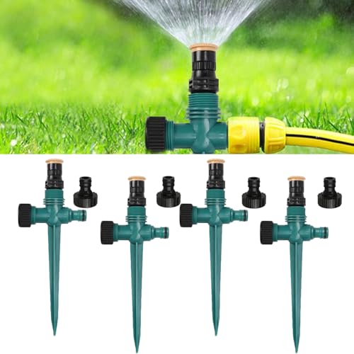 4 Stück Rasensprenger 360° Drehbarer Gartensprenger, Multifunktion Garten Sprinkler, Wassersprenger Einstellbar Automatische, Einstellbarer Wassersprinkler, Sprinkler für Garten Rasenbewässerung von LKPUPKJ
