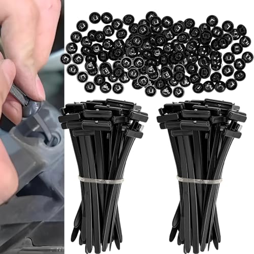 LKPUPKJ 100 Stück Nylon Kabelbinder Schnalle, Kabelbinder-Verschluss Für Reparaturen, Auto-Kunststoff-Nylon-Kabelbinder, Multipurpose Plastic Cable Ties Tool for Car Daily Repair LKPUPKJ 100 Stück Nylon Kabelbinder Schnalle, Kabelbinder-Verschluss Für Reparaturen, Auto-Kunststoff-Nylon-Kabelbinder, Multipurpose Plastic Cable Ties Tool for Car Daily Repair von LKPUPKJ