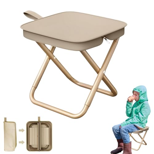 LKPUPKJ Mini Klapphocker und Leichter, Tragbarer Klapphocker, Mini Outdoor Camping Klappstühle, Leichter Klapphocker, Camping Hocker, Tragbarer Stuhl Faltbar für Reisen, Leicht Sitz Falthocker von LKPUPKJ
