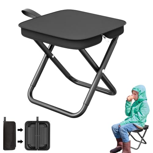 LKPUPKJ Mini Klapphocker und Leichter, Tragbarer Klapphocker, Mini Outdoor Camping Klappstühle, Leichter Klapphocker, Camping Hocker, Tragbarer Stuhl Faltbar für Reisen, Leicht Sitz Falthocker von LKPUPKJ