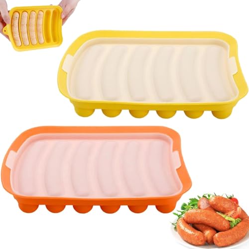 Silikon-Wurstform, 2pcs Wurst-Hot-Dogs-Silikonform, Hot Dog-Form, Silikon Hot Dogs Wurst Form mit Deckel, Wurstform, DIY Hot Dog Form, für BBQ Backen Kochen Silikon-Wurstform, 2pcs Wurst-Hot-Dogs-Silikonform, Hot Dog-Form, Silikon Hot Dogs Wurst Form mit Deckel, Wurstform, DIY Hot Dog Form, für BBQ Backen Kochen von LKPUPKJ