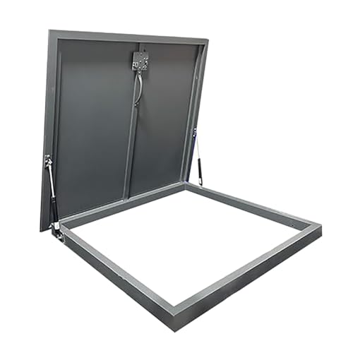 Dachluke, Dachausstiegsluke, Regen-Fluchtlukenabdeckung, Zugangstür, for Dachbodentreppe, Haus, Lager, Keller, Garten(Gray,80cmx80cm) von LKSGJSNB