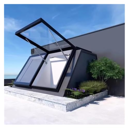 Dachluke, Dachlukenabdeckung, geneigte horizontale Dachfenster im Wintergarten, wasserdichte Dachbodenausstiegskappen, Zugangslukentür for gewerbliche Flachdächer(75x75cm) von LKSGJSNB