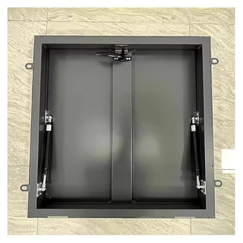 Dachluke, Dachlukentür aus verzinktem Stahl, Dachbodenzugangsluke mit Gummidichtung, Sturmschutzdachluke, Deckenlukendeckel for den industriellen Einsatz(30x30in) von LKSGJSNB
