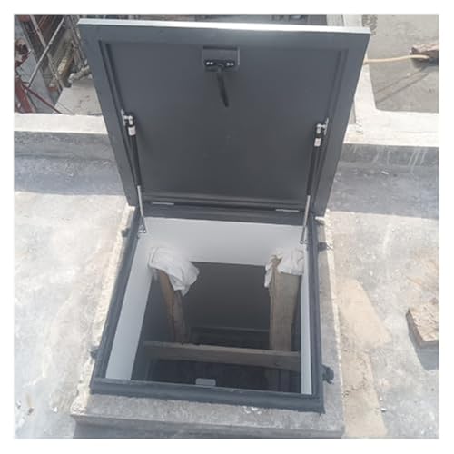 Dachluke, Hochleistungs-Dachzugangslukentür, Dachfensterabdeckung aus verzinktem Stahl, Industriedachzugangsluke, Schacht-/Kellerausgangsabdeckungen(90x55cm/35.4x21.7in) von LKSGJSNB