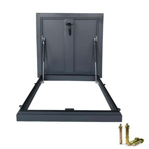 Dachluke, Verzinkte Dachluke, Dachlüftungsabdeckung, Dachfenster mit Gasdruckfeder, Sicherheitsdachausstiegsluke(80cm/31.4in) von LKSGJSNB