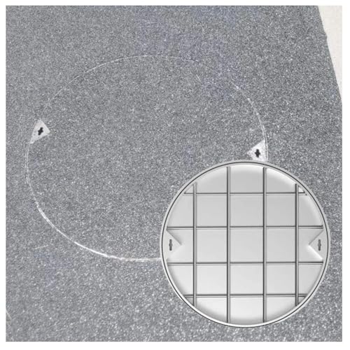 LKSGJSNB Klärgrubenabdeckungen, 304 Unsichtbarer Schacht, Schachtabdeckung und Rahmen aus Edelstahl, Hochleistungs-Abdeckung for Klärgruben(D30cm/11.8in) von LKSGJSNB