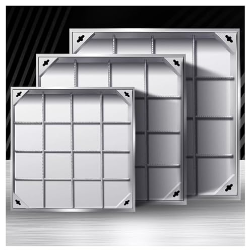 LKSGJSNB Klärgrubenabdeckungen, Eingelassene Klärgrubenabdeckung mit Rahmen, unsichtbare, bündige Design-Abdeckung for Abwasserbecken for den Hof(5cm,30 * 30cm/11.8 * 11.8in) von LKSGJSNB