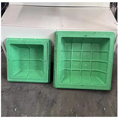 LKSGJSNB Klärgrubenabdeckungen, Kreisförmiger Schachtdeckel und Rahmen aus Harz, unsichtbare, bündige Abwasserbeckenabdeckung for den Hof, Klärgrubendeckel mit Sockel(B40*40CM/15.7 * 15.7IN) von LKSGJSNB