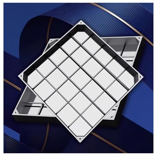 LKSGJSNB Klärgrubenabdeckungen, Quadratische Abwasserabdeckung und -Basis aus Edelstahl, Schachtabdeckung und Rahmen aus Edelstahl(8cm,90 * 90cm/35.4 * 35.4in) von LKSGJSNB