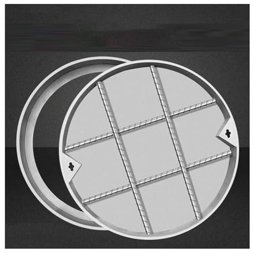 LKSGJSNB Klärgrubenabdeckungen, Runder Abwasserbeckendeckel, versenkte Klärgrubenabdeckung mit Rahmen, Kanaldeckel aus Edelstahl 304(D40cm/15.7in) von LKSGJSNB