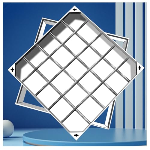 LKSGJSNB Klärgrubenabdeckungen, Schachtabdeckung aus Edelstahl, unsichtbare Abwasserbeckenabdeckung, robuste Flache Deckel for die unterirdische Kanalisation(5cm,30 * 30cm/11.8 * 11.8in) von LKSGJSNB