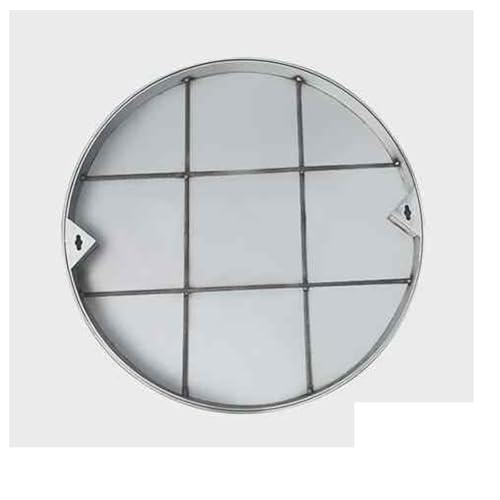 LKSGJSNB Klärgrubenabdeckungen, Schachtabdeckung und Rahmen aus Edelstahl, Regenablauf-Klärgrubendeckel mit Sockel, Hochleistungs-Klärgrubenabdeckungen, Dekoration(D50cm/19.7in) von LKSGJSNB