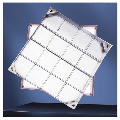 LKSGJSNB Klärgrubenabdeckungen, Schachtabdeckung und Rahmen aus Edelstahl, quadratischer Klärgrubendeckel mit Sockel, unsichtbare, bündige Abwasserbeckenabdeckung(5cm,40 * 40cm/15.7 * 15.7in) von LKSGJSNB