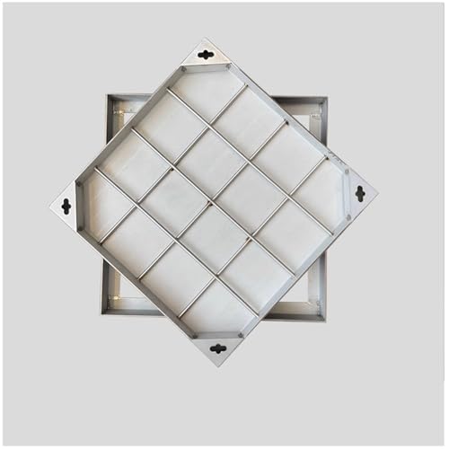 LKSGJSNB Klärgrubenabdeckungen, Schachtabdeckung und Rahmen aus Edelstahl, versenkte Klärgrubenabdeckung aus Edelstahl, stark belastbare, unsichtbare Schachtabdeckung(5cm,30 * 30cm/11.8 * 11.8in) von LKSGJSNB