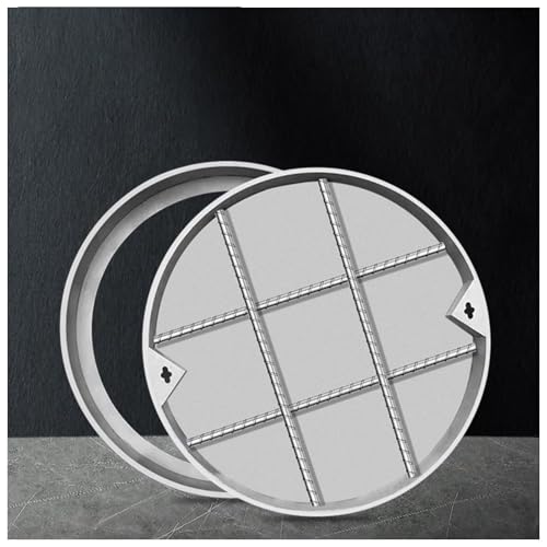 LKSGJSNB Klärgrubenabdeckungen, Unsichtbare, bündige Abwasserbeckenabdeckung, runder Schachtdeckel, robuster Klärgrubendeckel mit Sockel(D40cm/15.7in) von LKSGJSNB