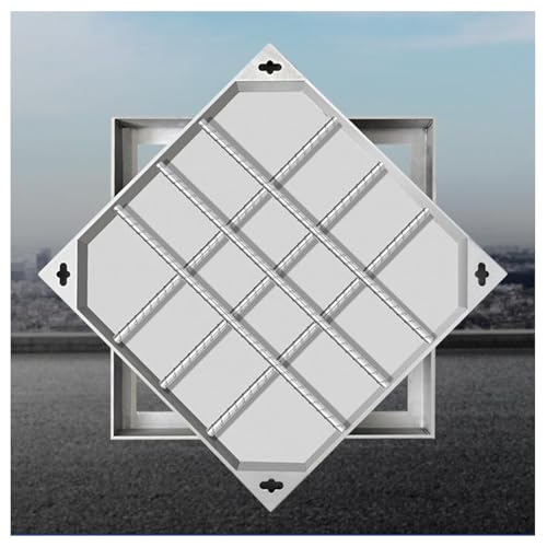 LKSGJSNB Klärgrubenabdeckungen, Unsichtbarer Schachtdeckel aus Edelstahl, 304 Unsichtbarer Schachtdeckel, Hochleistungs-Einbaudeckel for Klärgruben mit Sockel(5cm,30 * 30cm/11.8 * 11.8in) von LKSGJSNB