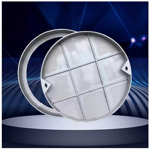 LKSGJSNB Klärgrubenabdeckungen, Unsichtbarer Schachtdeckel und Rahmen, Hochleistungs-Abwasserbeckendeckel, runder Abwasserbeckendeckel(D30cm/11.8in) von LKSGJSNB