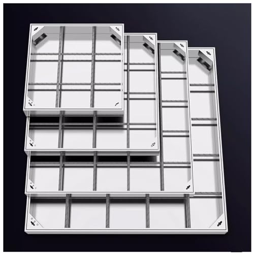 LKSGJSNB Klärgrubenabdeckungen, Unsichtbarer Schachtdeckel und Rahmen aus Edelstahl, Deckel for Klärgruben mit Sockel, Auffahrt(5cm,30 * 30cm/11.8 * 11.8in) von LKSGJSNB