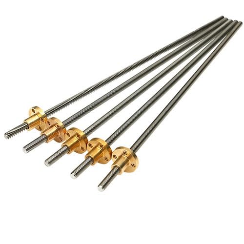 Linearführung, 1 Stück T6-Leitspindel, Gewinde 6 mm, Leitung 12 mm, 100–1000 mm, Trapezstange mit Kupfermutter, 3D-Drucker(400mm) von LKSGJSNB