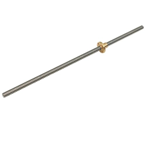 Linearführung, 3D-Drucker T8 Leitspindel, Steigung 10 mm, 12 mm, 14 mm, Steigung 2 mm, Länge 100 mm bis 800 mm, Trapezstange aus Edelstahl mit Messingmutter, 1 Stück(Lead 14mm,500mm) von LKSGJSNB
