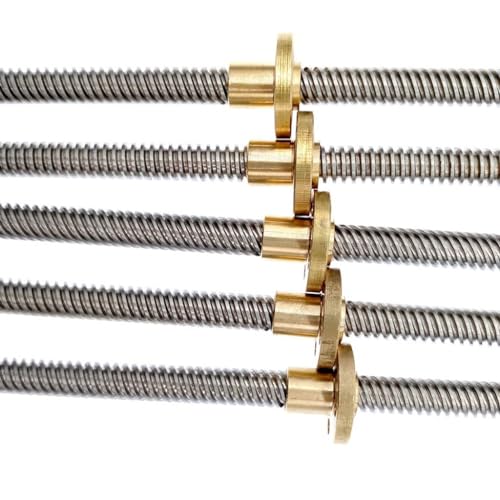 Linearführung, Leitspindel T8 3D-Druckerteile 400 mm Linearführungsleitung 1 mm 2 mm 4 mm 8 mm 10 mm 12 mm Trapezgewindespindeln mit Mutter, 1 Stück(Lead 10mm) von LKSGJSNB