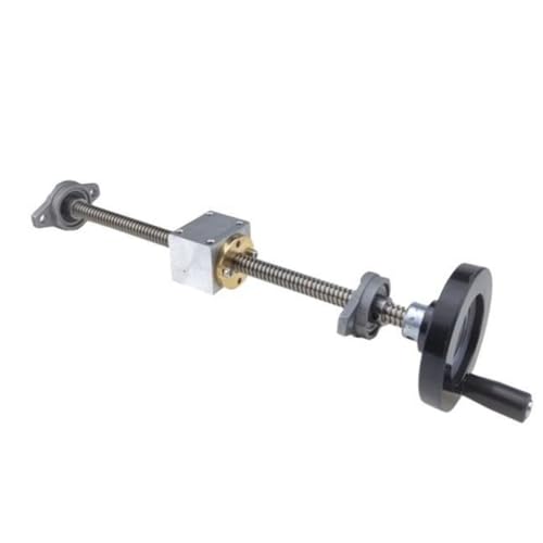 Linearführung, T12-Leitspindel mit Handrad for 3D-Drucker, Durchmesser 12 mm, vertikal/horizontal, Trapezgewindespindel aus Edelstahl 304, 1 Satz(Kfl,T12*1000MM) von LKSGJSNB