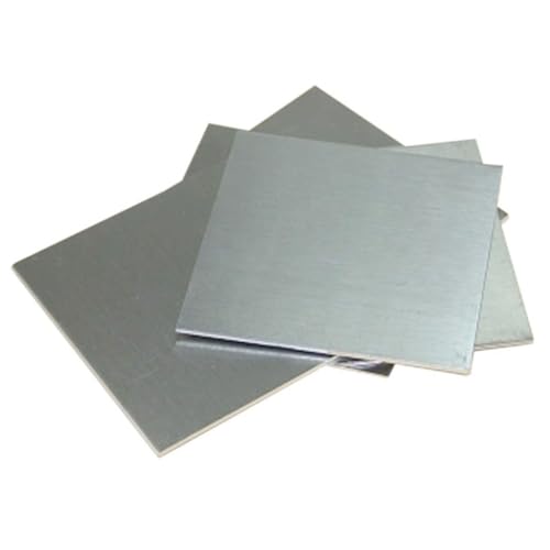 Metallblech, 5 Stück quadratische Blechplatte aus Edelstahl, 50 × 50 mm, 100 × 100 mm, Dicke 0,4 mm, 1 mm, flach, gebürstetes Metall, polierte Platte(1x50x50mm) von LKSGJSNB