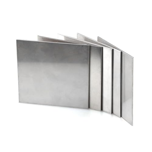Metallblech, Quadratische Blechplatte aus Edelstahl, Dicke 2 mm, flache, gebürstete, polierte Metallplatte(2x50x50mm 4pcs) von LKSGJSNB