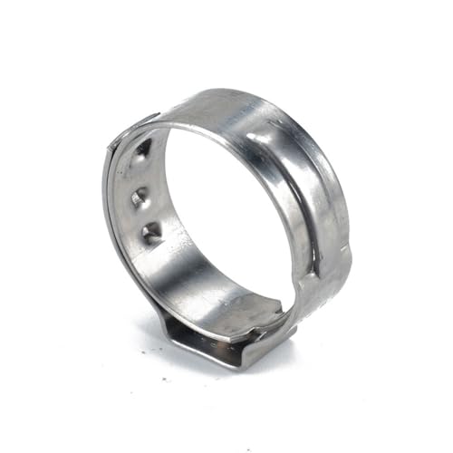 Schlauchschellen, 50 PCS Einzel-Ohr-Schlauchklemmen 5,3-42mm Mehrere Spezifikationen Edelstahl 304 Ohr-Rohrklemmen Sortiment Kit,(14.6 17.8mm) von LKSGJSNB
