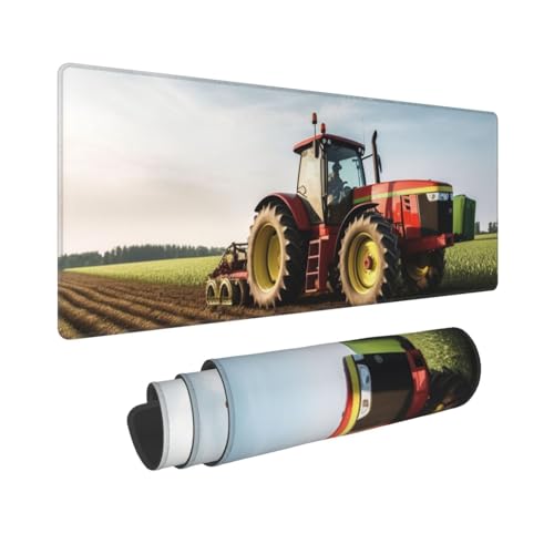 Gaming-Mauspad, erweiterte Volltastaturmatte mit genähten Kanten, Anime, große Schreibtischunterlage mit rutschfester Unterseite, Traktor, Bauernhof, Mauspad für Gaming und Büro, 80 x 30 cm Gaming-Mauspad, erweiterte Volltastaturmatte mit genähten Kanten, Anime, große Schreibtischunterlage mit rutschfester Unterseite, Traktor, Bauernhof, Mauspad für Gaming und Büro, 80 x 30 cm von LKVNSWERT