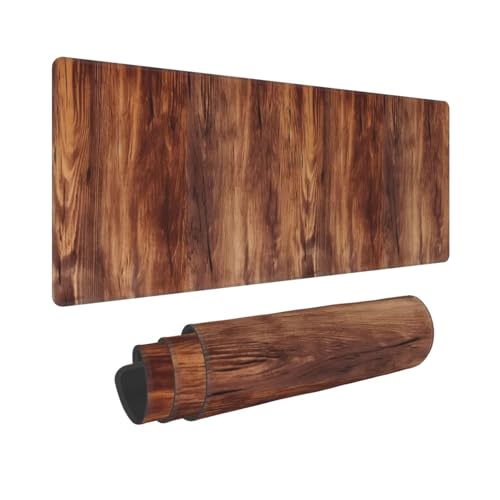 Gaming-Mauspad, erweiterte Volltastaturmatte mit genähten Kanten, Anime, große Schreibtischunterlage mit rutschfester Unterseite, braune Holzmaserung, Mauspad für Gaming und Büro, 80 x 30 cm Gaming-Mauspad, erweiterte Volltastaturmatte mit genähten Kanten, Anime, große Schreibtischunterlage mit rutschfester Unterseite, braune Holzmaserung, Mauspad für Gaming und Büro, 80 x 30 cm von LKVNSWERT