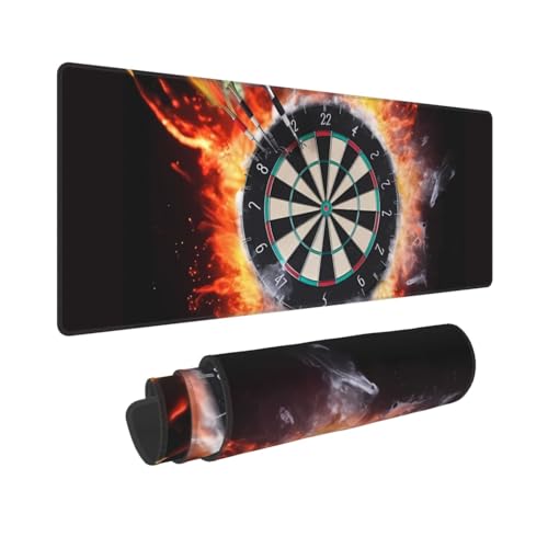 Gaming-Mauspad, erweiterte volle Tastaturmatte mit genähten Kanten, Anime, große Schreibtischunterlage mit rutschfester Unterseite, Dartscheibe, Mauspad für Gaming und Büro, 80 x 30 cm von LKVNSWERT